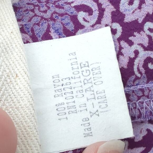 Vintage 90s Loco Lindo Women Maxi Dress Purple XL Boho Festival Retro California - Picture 6 of 10